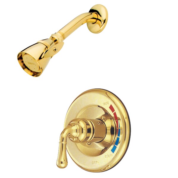 Shower Faucet, 2, Wall Mount, Polished Brass